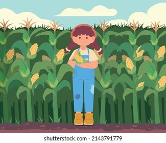 girl in the corn field, design