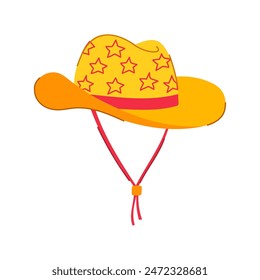 chica cowgirl sombrero de dibujos animados. boot disco, country cow, rodeo elemento chica cowgirl sombrero signo. símbolo aislado Ilustración vectorial