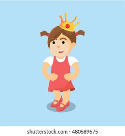 girl with crown. colorful