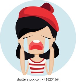 Girl crying