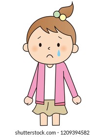 Girl crying impressed
