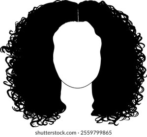 Girl with curly hair vector isolated avatar	