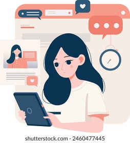 girl customer support chat internet web