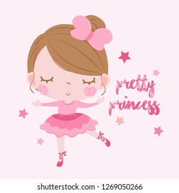 Girl cute pretty princess dancing doll