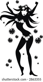 girl and daisywheels