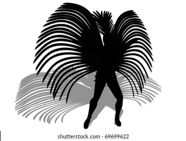 Girl dances samba