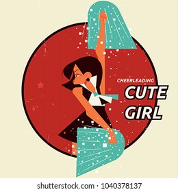 the girl dancing cheerleading,poster