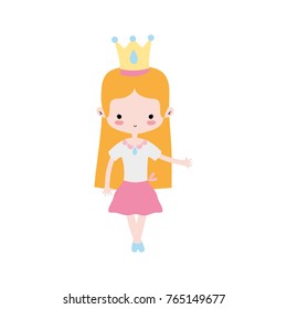 girl dancing with crown and straight hair design