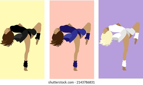 Girl dancing in dance clothes