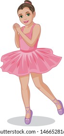 girl dancing in pink dress