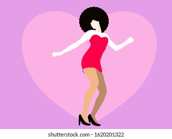 girl dancing retro disco charleston