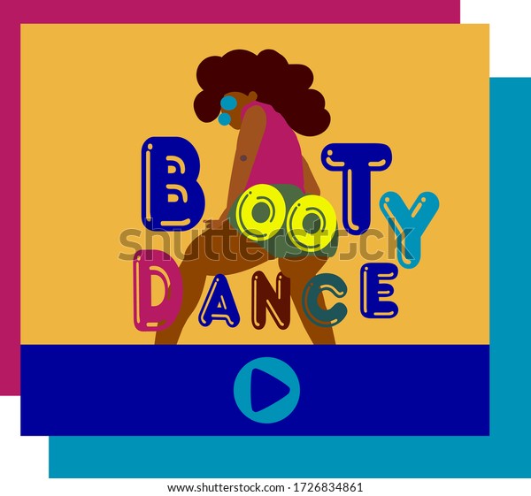 Girl Dancing Twerk Booty Dance Inscription Stock Vector Royalty Free 1726834861 Shutterstock 1516