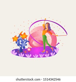 girl dancing vector editable file as eps