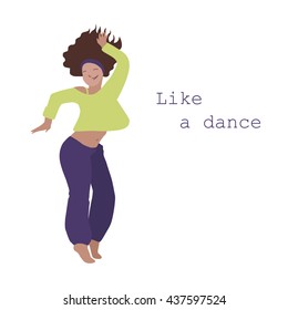 Girl dancing vector illustration