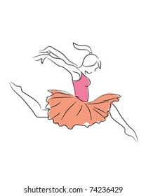 girl dancing vector illustration