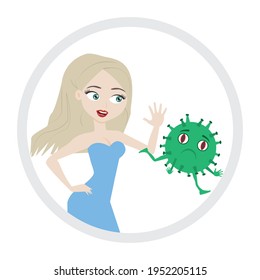 The girl defeated the corona virus