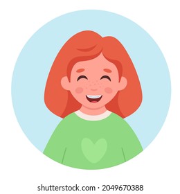 Girl with dental braces. Dental care. Vector illustration