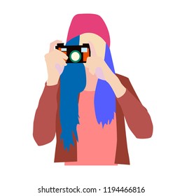 Girl design illustrated vector graphics.