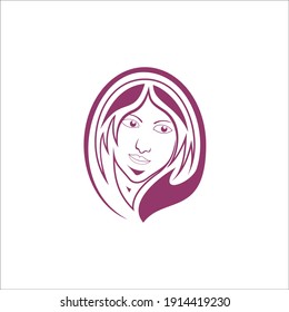 girl design vector illustration creative logo