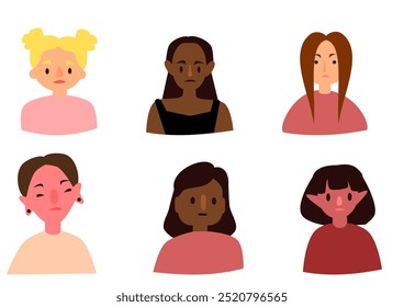 girl, different races and nationalities