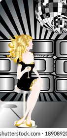 girl in disco