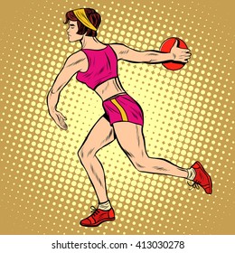 Girl discus thrower athletics summer sports games