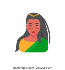 Girl, Diwali, Hindu, Indian Symbol Illustration