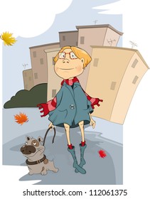 The girl and dog