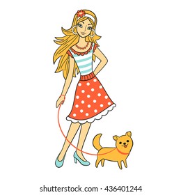 Girl with dog