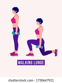Girl doing Arm Balance Row exercise, Woman workout fitness, aerobic and exercises. Vector Illustration.