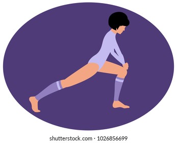 Girl doing an exercise lunge