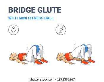 Girl Doing Glute Bridge Exercise Fitness Stock Vector (Royalty Free ...