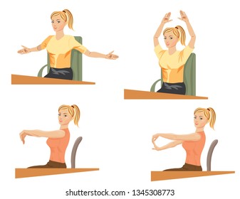 girl doing gymnastics on the chair in the office