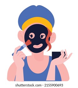 A girl is doing makeup