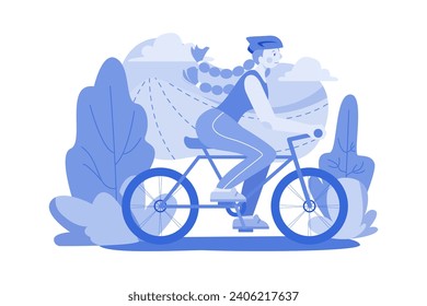 Girl Doing Physical Workout By Cycling