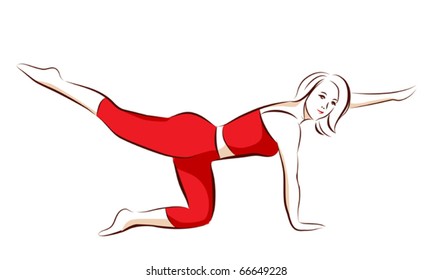 girl doing shaping exercise