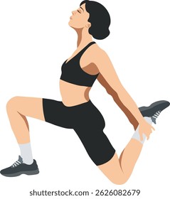 girl doing sports without background