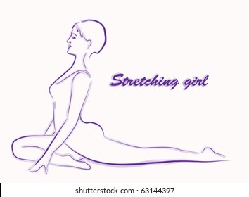 girl doing stretching exercise