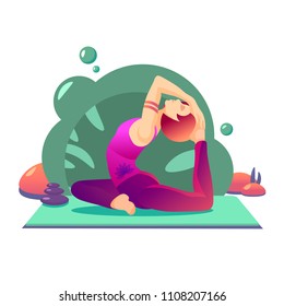 
girl doing yoga