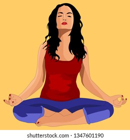 Girl doing yoga