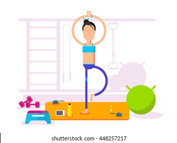 Niña haciendo yoga