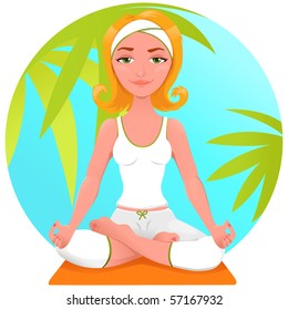 girl doing yoga