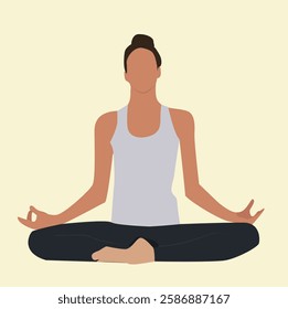 girl doing yoga illustration, yoga poses