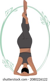 girl doing yoga and meditating