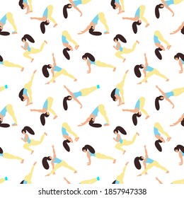 girl doing yoga pattern. Sports. healthy lifestyle