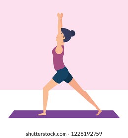 Girl doing yoga pose design