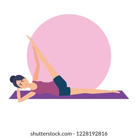 Girl doing yoga pose design