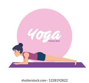 Girl doing yoga pose design