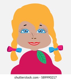 girl doll with expressive eyes and lush hair