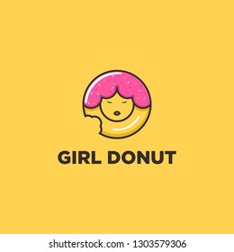GIRL DONUT LOGO - VECTOR